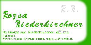 rozsa niederkirchner business card